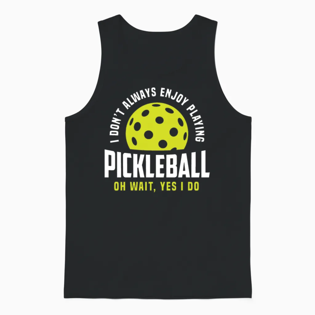 Funny Pickleball Gift Unisex Tank Top in Black