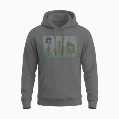Spongebob Squarepants Patrick Squidward Girls Night Unisex Hoodie - Graphite Heather