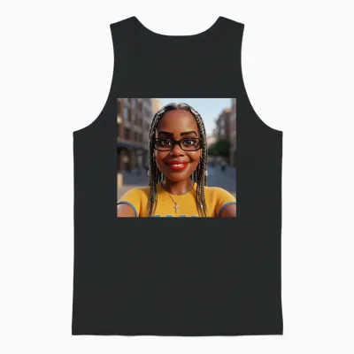 Urban Chic Braids Glasses Unisex Tank Top - Black