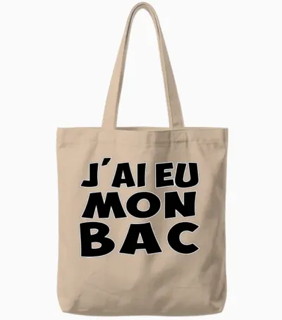 Bac Funny Tote Bags - Natural