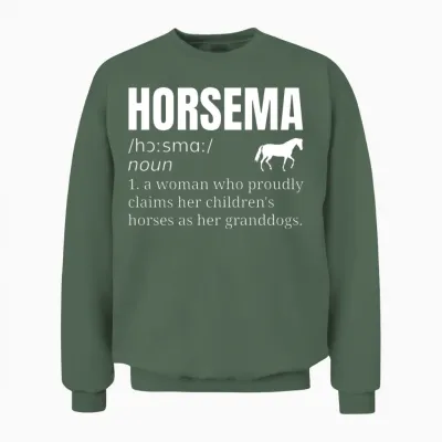 Horse Grandma Definition Unisex Sweatshirt - Military Green