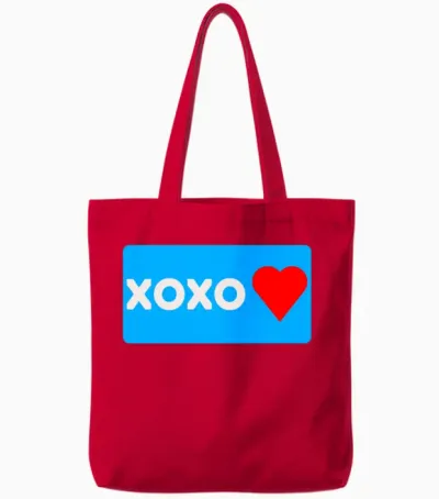 Funny Slogan Typography Tote Bags - Red
