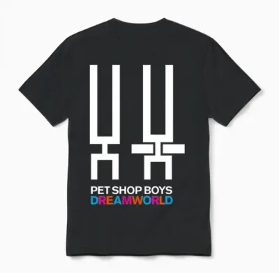 Pet Shop Boys Dreamworld Tour Unisex T-Shirt - Black