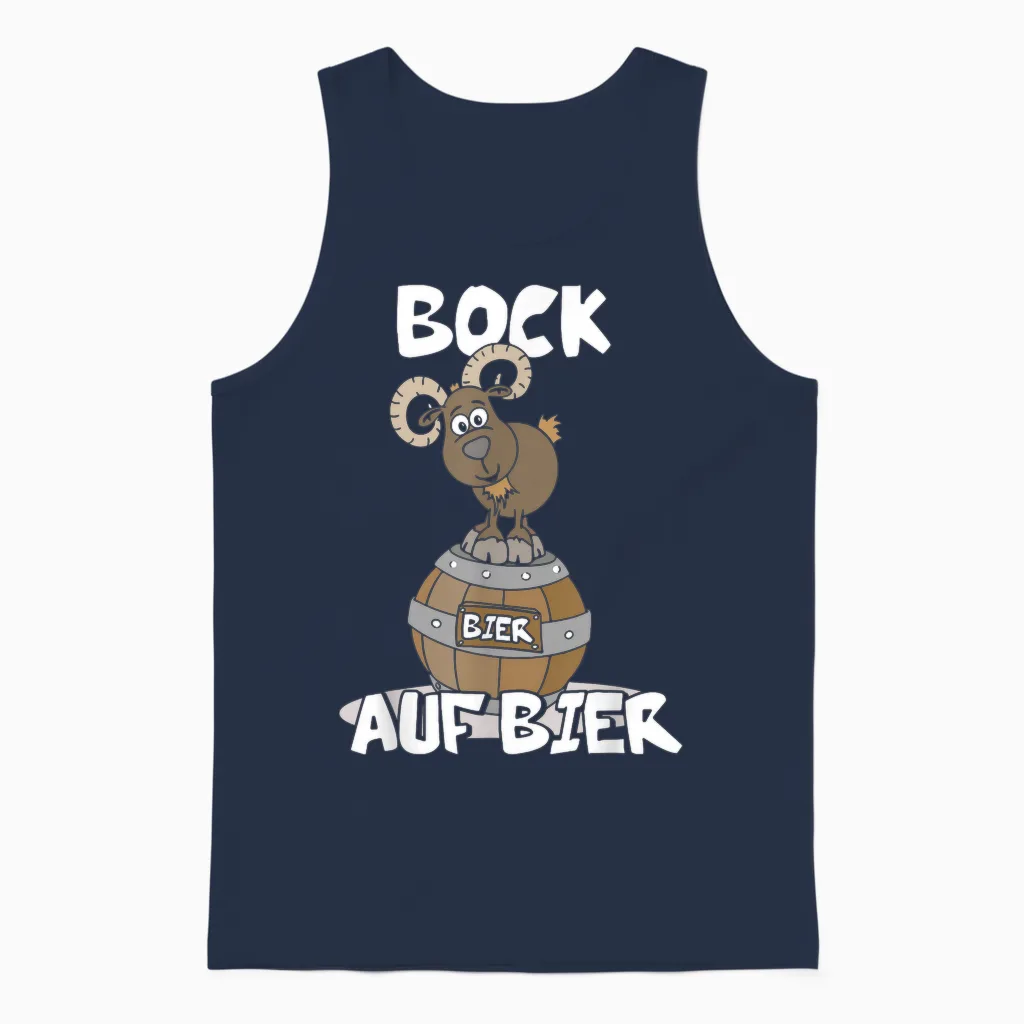 Bock Auf Bier Biertrinker Alkohol Bier Saufen T-Shirt, Black Unisex Tank Top in Navy
