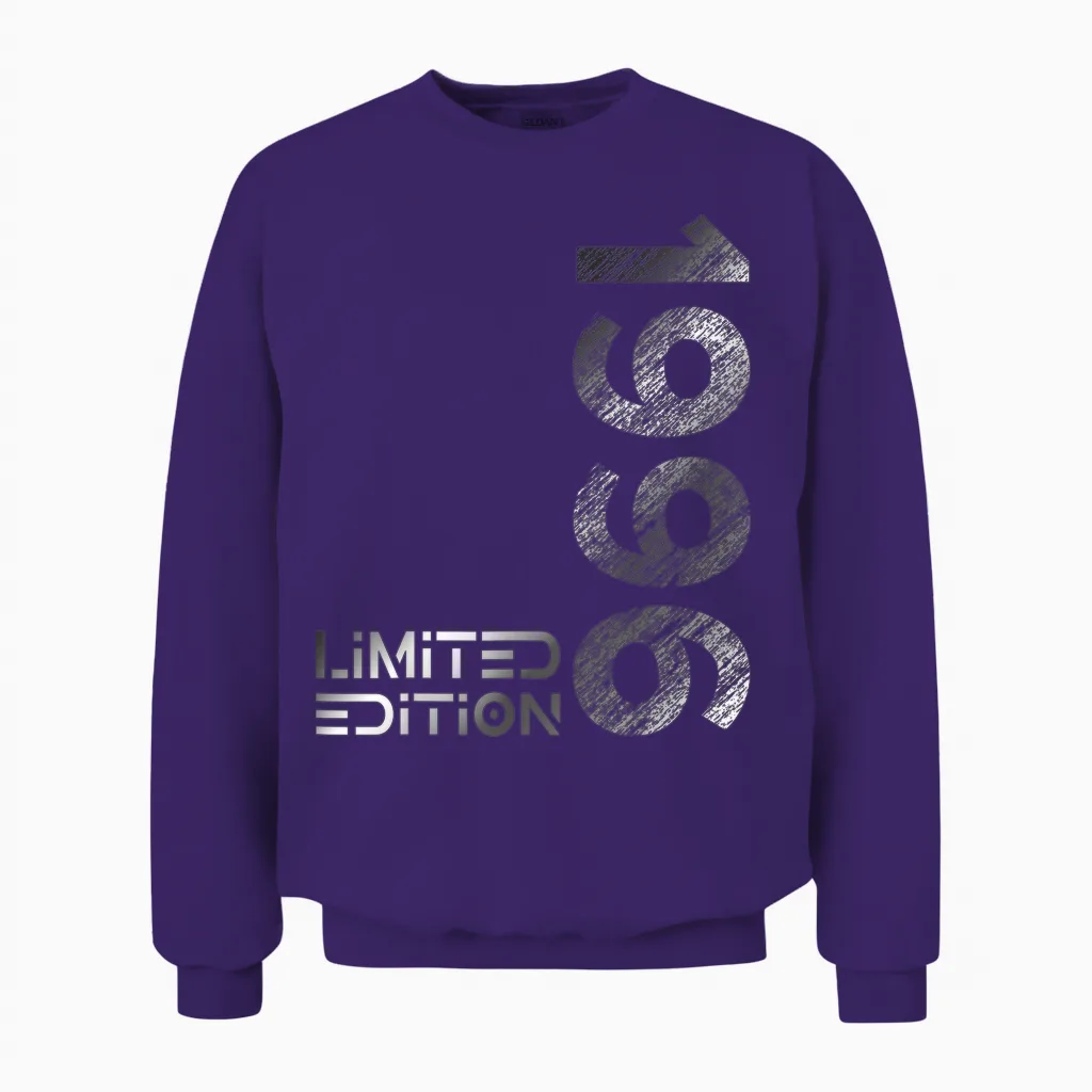 Limited Edition Jahrgang 1996 Mann Frau 30. Geburtstag Unisex Sweatshirt in Purple