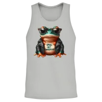 Small but Dangerous Cool Biker Frog Unisex Tank Top - Ash – 2