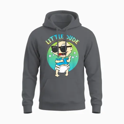 Tommy Pickles - Little Dude Unisex Hoodie - Charcoal