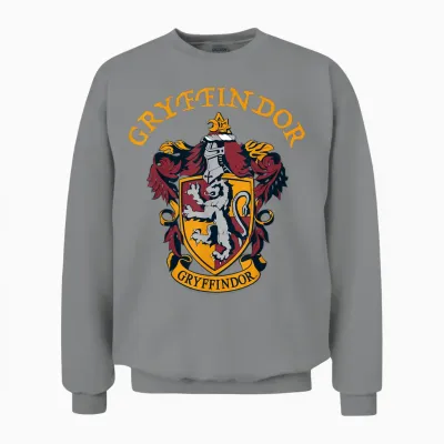 Harry Potter Gryffindor Crest T-Shirt, Blue Unisex Sweatshirt - Sport Grey