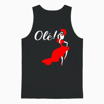 Spain Flamenco Flamenco Dancer Unisex Tank Top - Black