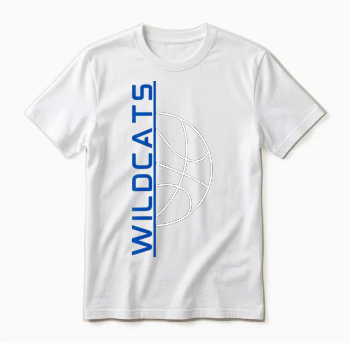 Wildcats Basketball Unisex T-Shirt in White