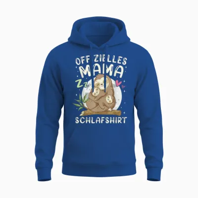 Offizielles Mama Schlafshirt Mutter Und Kinder Faultiere Unisex Hoodie - Royal