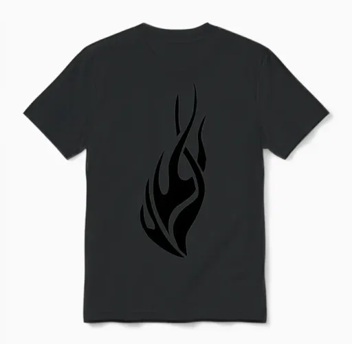 Tribal Flame Unisex T-Shirt in Black