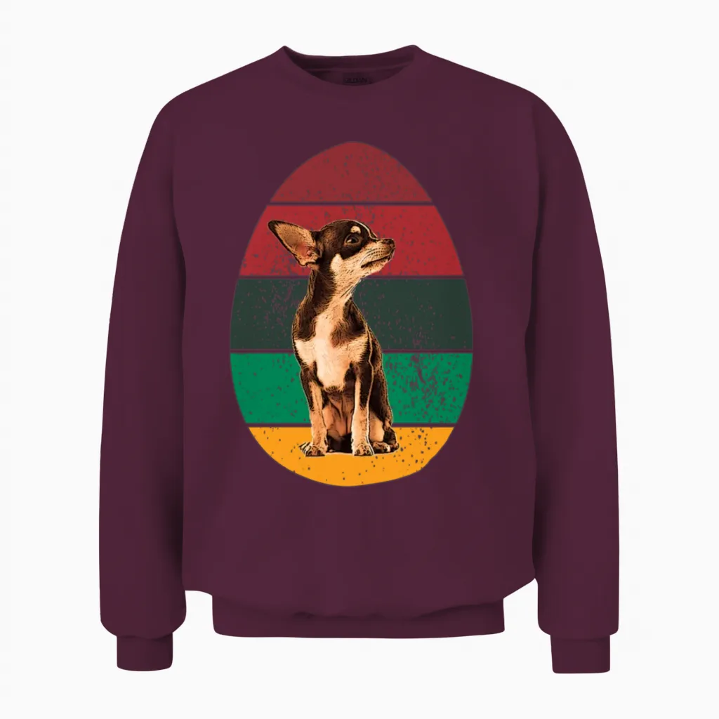 Dog in the Egg Dog in the Egg Unisex Sweatshirt in Maroon