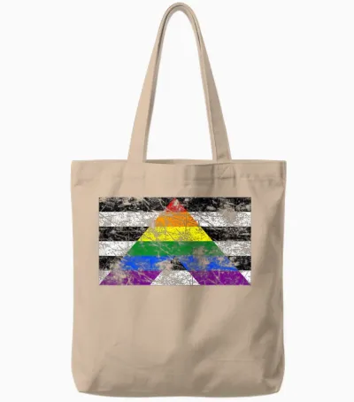 Gerade Ally Flagge Tote Bags - Natural