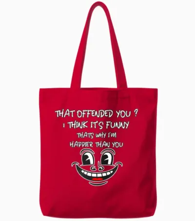 Funny, Not Offensive Tote Bags - Red