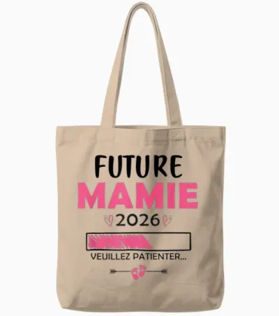 Pregnancy Announcement Grandma Tote Bags - Natural