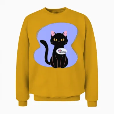 I Vomited Funny Cat American Election Voting Unisex Sweatshirt - Gold
