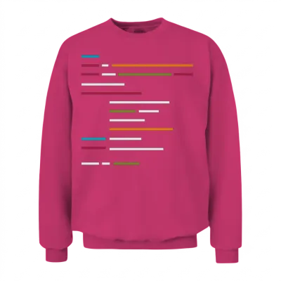 Lines of Code on Dark Mode for Programming Lovers Unisex Sweatshirt - Heliconia
