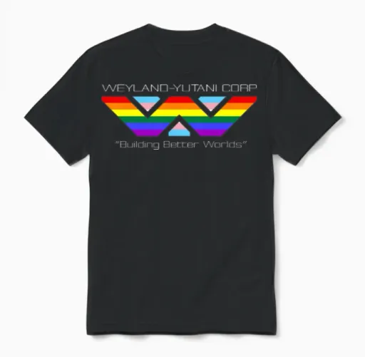Gay Pride Weyland-Yutani Unisex T-Shirt in Black