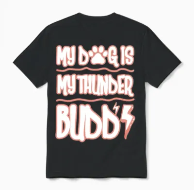 Dog Thunder Dog Dad Dog Park Thunder Buddy Cool Unisex T-Shirt - Black