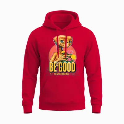 E.t. the Extra-Terrestrial Retro Be Good T-Shirt, Black, S Unisex Hoodie - Red