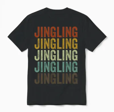 Jingling China Retro Vintage Unisex T-Shirt - Black