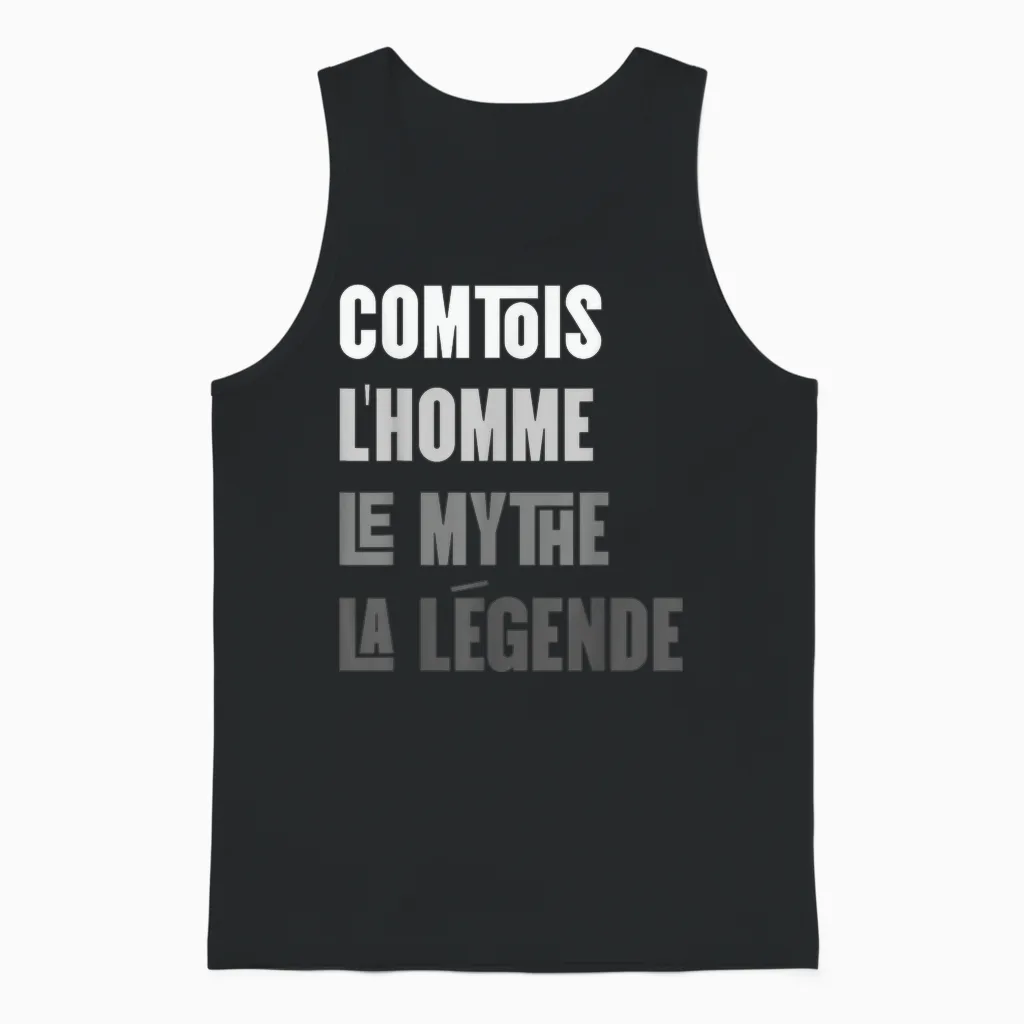 Comtois Men's Myth Legend Gift Idea Humour Franche-Comté Unisex Tank Top in Black