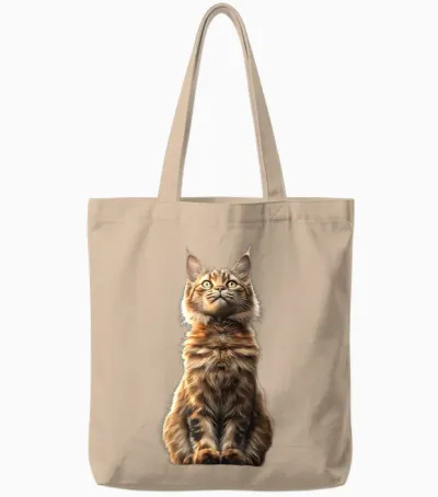 Maine Coon Chat Cat Amoureux Des Chats Maine Coon Doux Tote Bags - Natural