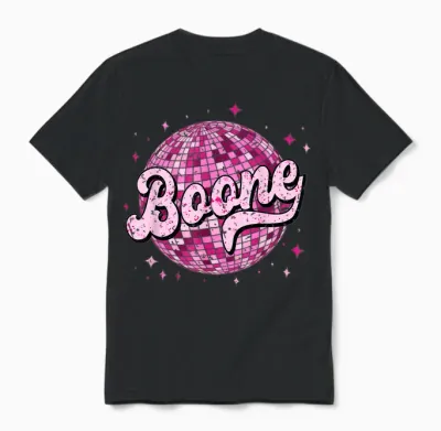 Retro Boone First Name I Love Boone 80's Vintage Unisex T-Shirt - Black