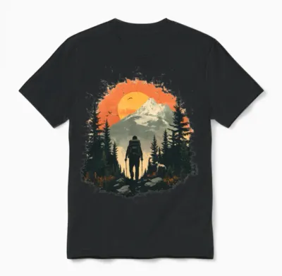 Hiking Lovers Unisex T-Shirt - Black