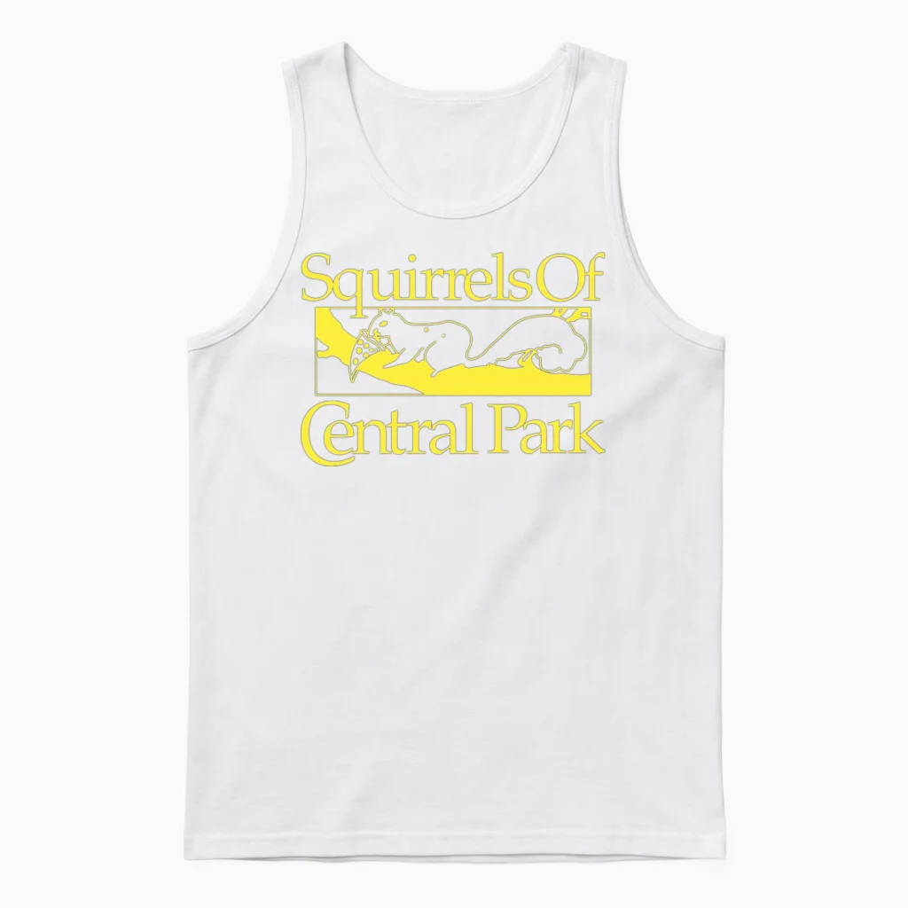Squirrels of Central Park Unisex Tank Top in White