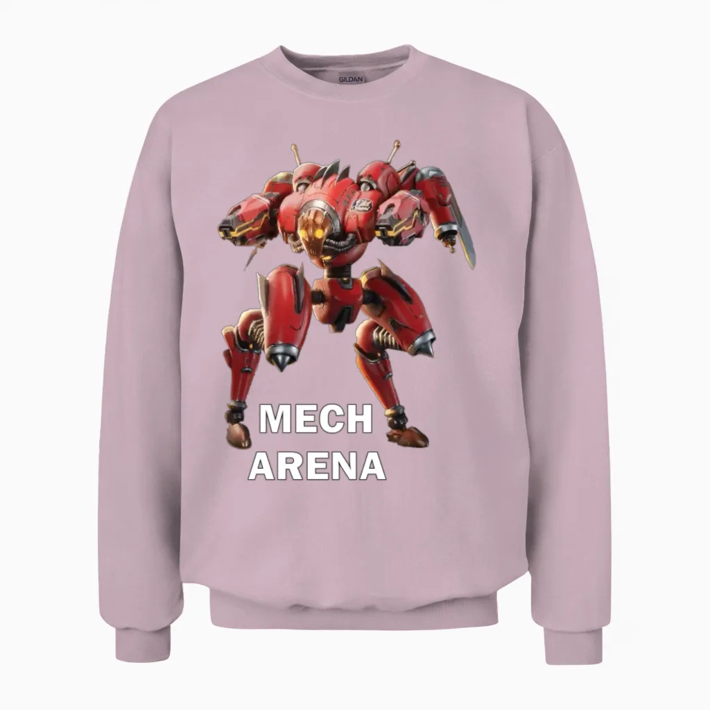 Mech Arena Unisex Sweatshirt in Light Pink