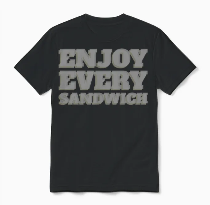 Enjoy Every Sandwich Retro Unisex T-Shirt - Black