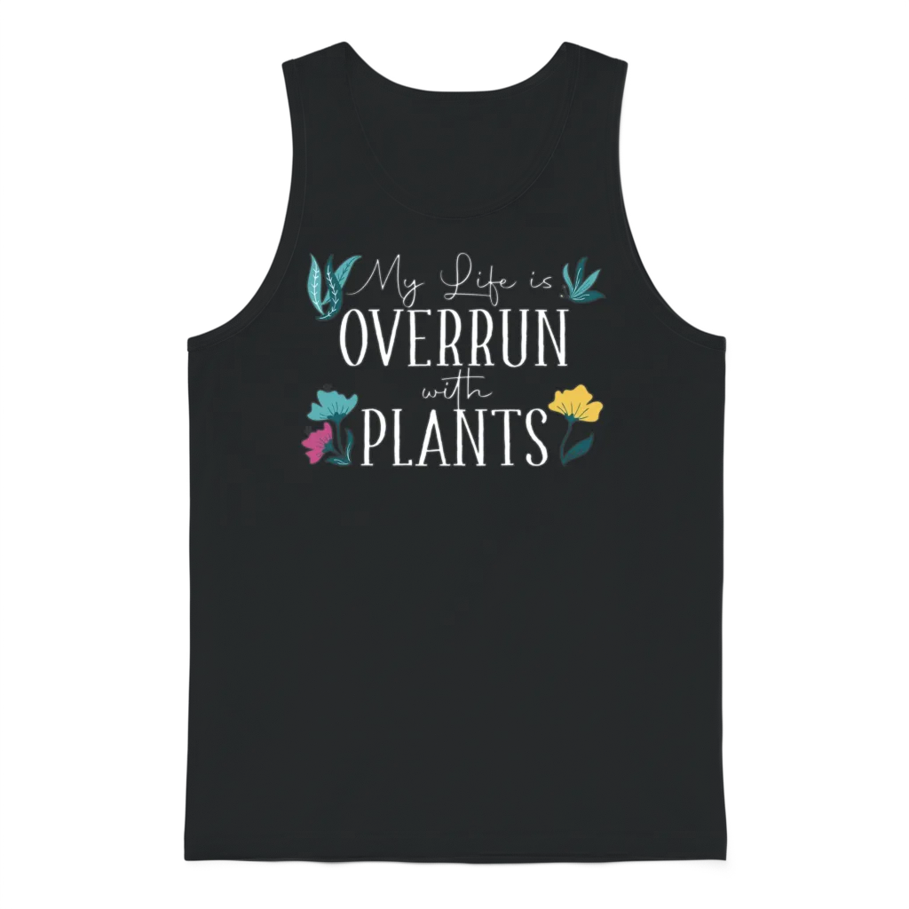 Plant Lover Funny Gardening Unisex Tank Top - Black