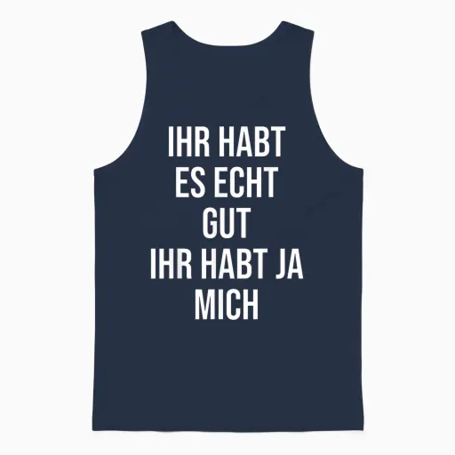Funny Sayings Men's Fun Funny Saying Funny T-Shirt, Black Unisex Tank Top - Navy