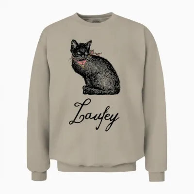 Laufey Black Cat Unisex Sweatshirt - Sand