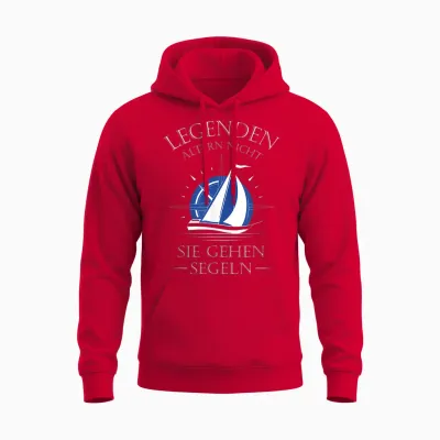 Legenden Altern Nicht Sie Gehen Segeln Unisex Hoodie - Red