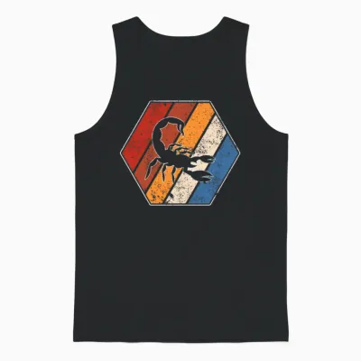 Scorpion Retro Unisex Tank Top - Black