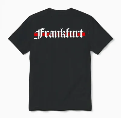 Frankfurt Geschenk Herren Damen Frankfurter Hooligan Ultras Unisex T-Shirt - Black