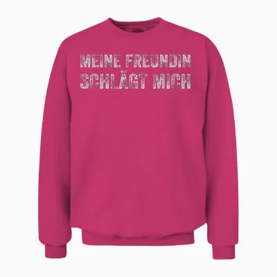 Meine Freundin Schlägt Mich Unisex Sweatshirt - Heliconia