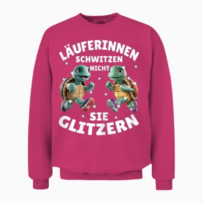 Laufen Joggen Lustig Läuferin Spruch Schildkröten Fitness Unisex Sweatshirt - Heliconia