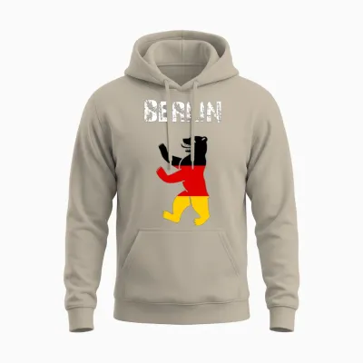 City-Design Berlin Bear Doyz Unisex Hoodie - Sand