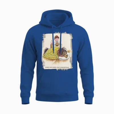 Thelwell Sleeping Horse Warm and Confortable Unisex Hoodie - Royal