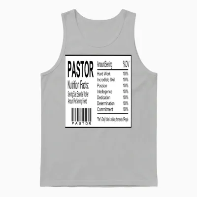 Pastor Nutrition Facts Unisex Tank Top - Ash