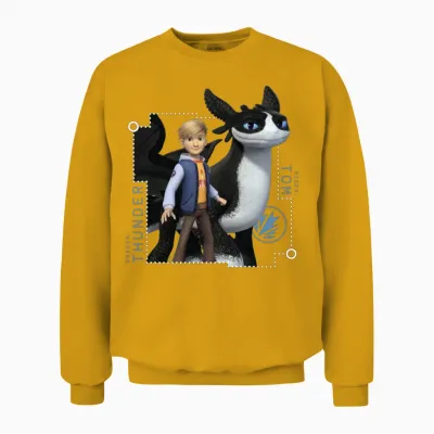 Dragons: the Nine Realms Tom and Thunder Unisex Sweatshirt - Gold
