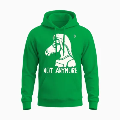 Not Anymore Horse Unisex Hoodie - Irish Green