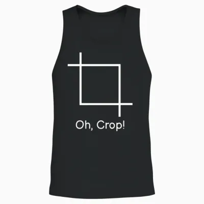 Funny Pun Joke Oh Crop Unisex Tank Top - Black