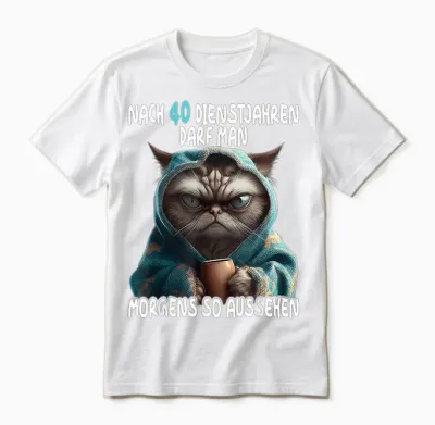 40 Jähriges Dienstjubiläum Jubiläum Firmenjubiläum 40 Jahre Unisex T-Shirt - White