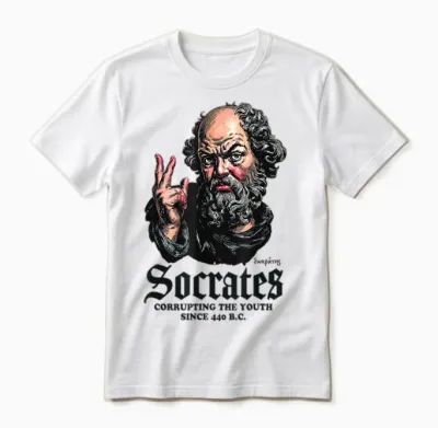 Socrate Corrompt La Jeunesse Antique Philosophie Unisex T-Shirt - White