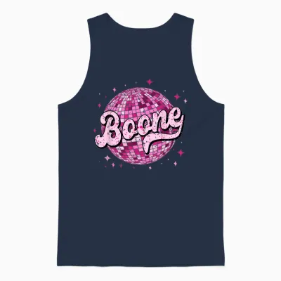 Retro Boone First Name I Love Boone 80's Vintage Unisex Tank Top - Navy